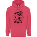 Stay Single Anti Valentines Singles Day Skull Childrens Kids Hoodie Heliconia