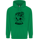 Stay Single Anti Valentines Singles Day Skull Childrens Kids Hoodie Irish Green