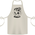 Stay Single Anti Valentines Singles Day Skull Cotton Apron 100% Organic Natural