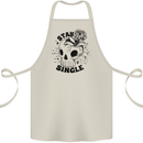 Stay Single Anti Valentines Singles Day Skull Cotton Apron 100% Organic Natural