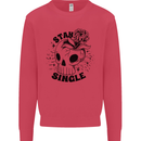Stay Single Anti Valentines Singles Day Skull Kids Sweatshirt Jumper Heliconia