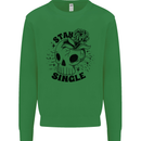 Stay Single Anti Valentines Singles Day Skull Kids Sweatshirt Jumper Irish Green