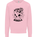 Stay Single Anti Valentines Singles Day Skull Kids Sweatshirt Jumper Light Pink