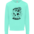 Stay Single Anti Valentines Singles Day Skull Kids Sweatshirt Jumper Peppermint