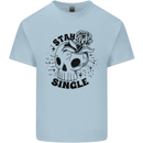 Stay Single Anti Valentines Singles Day Skull Kids T-Shirt Childrens Light Blue