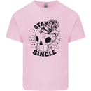 Stay Single Anti Valentines Singles Day Skull Kids T-Shirt Childrens Light Pink