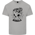 Stay Single Anti Valentines Singles Day Skull Kids T-Shirt Childrens Sports Grey
