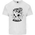 Stay Single Anti Valentines Singles Day Skull Kids T-Shirt Childrens White