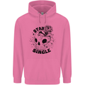 Stay Single Anti Valentines Singles Day Skull Mens 80% Cotton Hoodie Azelea