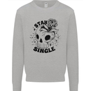 Stay Single Anti Valentines Singles Day Skull Mens Sweatshirt Jumper Sports Grey