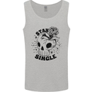 Stay Single Anti Valentines Singles Day Skull Mens Vest Tank Top Sports Grey