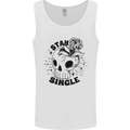 Stay Single Anti Valentines Singles Day Skull Mens Vest Tank Top White
