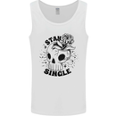 Stay Single Anti Valentines Singles Day Skull Mens Vest Tank Top White
