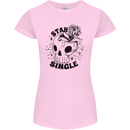 Stay Single Anti Valentines Singles Day Skull Womens Petite Cut T-Shirt Light Pink