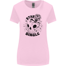 Stay Single Anti Valentines Singles Day Skull Womens Wider Cut T-Shirt Light Pink