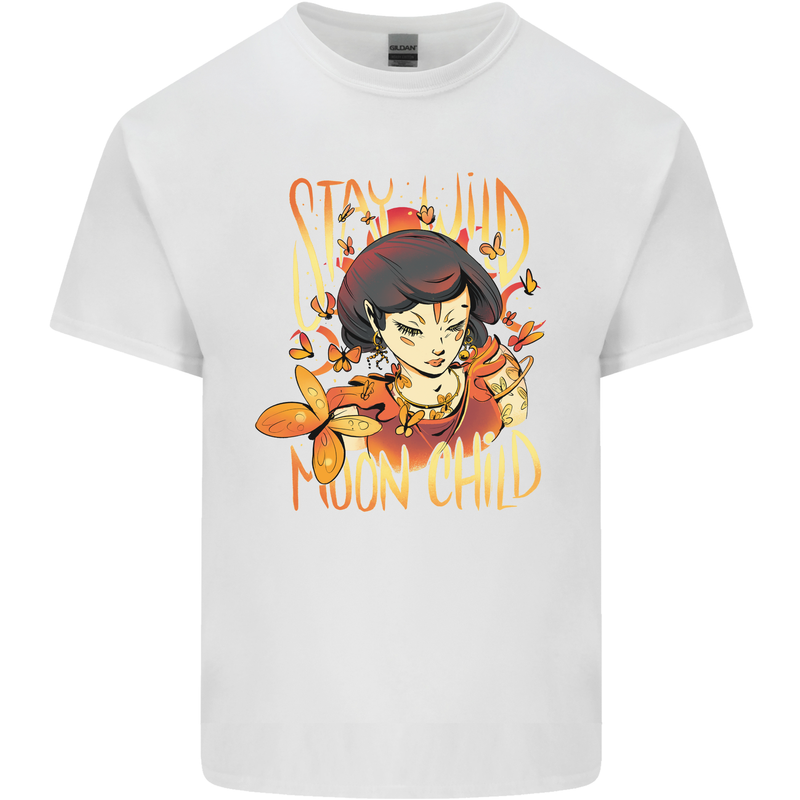 Stay Wild Moon Child Cancer Star Sign Zodiac Kids T-Shirt Childrens White