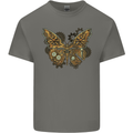 Steampunk Butterfly Butterflies Mens Cotton T-Shirt Tee Top Charcoal