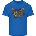 Steampunk Butterfly Butterflies Mens Cotton T-Shirt Tee Top Royal Blue