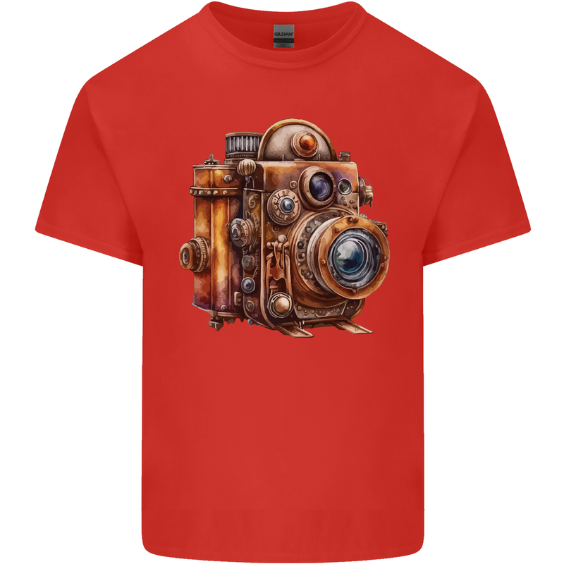 Steampunk Camera Photographer Photography Kids T-Shirt Childrens Red