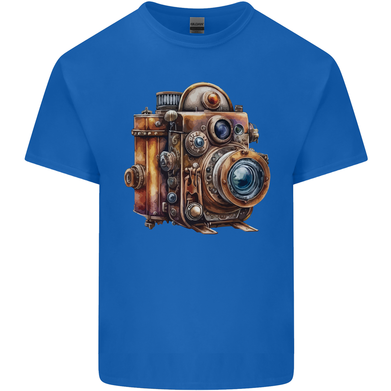 Steampunk Camera Photographer Photography Kids T-Shirt Childrens Royal Blue
