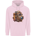 Steampunk Camera Photographer Photography Mens 80% Cotton Hoodie Light Pink