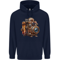 Steampunk Camera Photographer Photography Mens 80% Cotton Hoodie Navy Blue