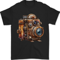 Steampunk Camera Photographer Photography Mens T-Shirt 100% Cotton Black