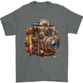 Steampunk Camera Photographer Photography Mens T-Shirt 100% Cotton Charcoal