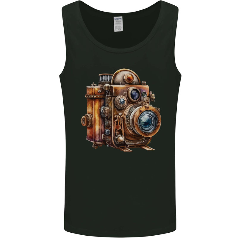 Steampunk Camera Photographer Photography Mens Vest Tank Top Black
