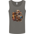 Steampunk Camera Photographer Photography Mens Vest Tank Top Charcoal