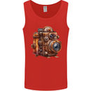 Steampunk Camera Photographer Photography Mens Vest Tank Top Red