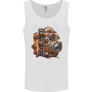 Steampunk Camera Photographer Photography Mens Vest Tank Top White