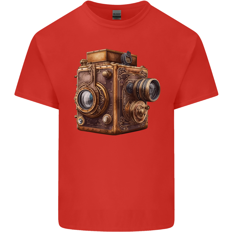 Steampunk Camera Photography Photographer Kids T-Shirt Childrens Red