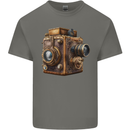 Steampunk Camera Photography Photographer Mens Cotton T-Shirt Tee Top Charcoal