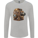 Steampunk Camera Photography Photographer Mens Long Sleeve T-Shirt Sports Grey