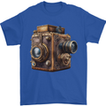 Steampunk Camera Photography Photographer Mens T-Shirt 100% Cotton Royal Blue