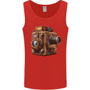Steampunk Camera Photography Photographer Mens Vest Tank Top Red