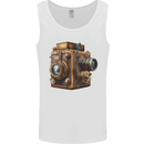 Steampunk Camera Photography Photographer Mens Vest Tank Top White