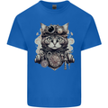 Steampunk Cat Kids T-Shirt Childrens Royal Blue