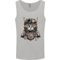 Steampunk Cat Mens Vest Tank Top Sports Grey