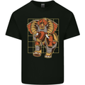 Steampunk Elephant Mens Cotton T-Shirt Tee Top Black