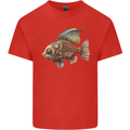 Steampunk Fish 1 Kids T-Shirt Childrens Red