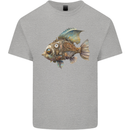 Steampunk Fish 1 Kids T-Shirt Childrens Sports Grey