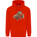 Steampunk Fish 1 Mens 80% Cotton Hoodie Bright Red