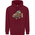 Steampunk Fish 1 Mens 80% Cotton Hoodie Maroon