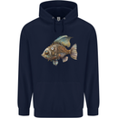 Steampunk Fish 1 Mens 80% Cotton Hoodie Navy Blue