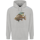 Steampunk Fish 1 Mens 80% Cotton Hoodie Sports Grey