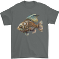 Steampunk Fish 1 Mens T-Shirt 100% Cotton Charcoal