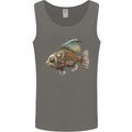 Steampunk Fish 1 Mens Vest Tank Top Charcoal