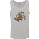 Steampunk Fish 1 Mens Vest Tank Top Sports Grey